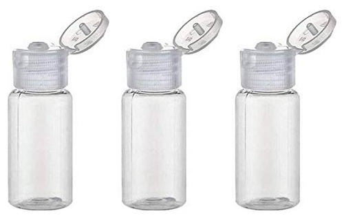 Botella De Plástico Transparente Vacía Con Tapa Abatible De