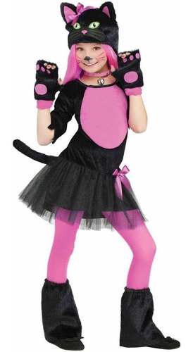 Disfraz Para Niña Miss Gato Talla Small (4-6) Halloween