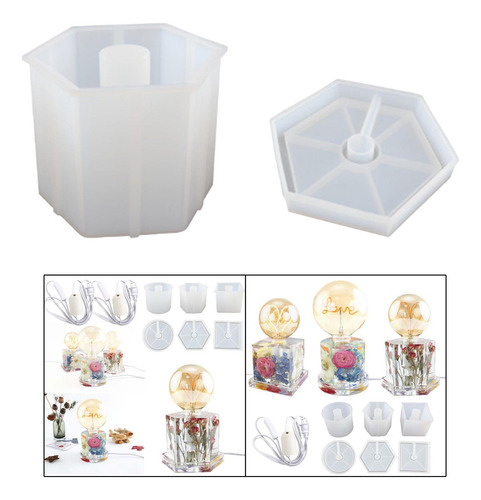 Conjunto De Molde De Resina Leve Capa Base Para Hexágono