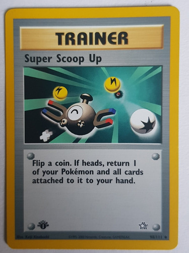 Super Scoop Up Carta Pokemon Entrenador Excelente Estado