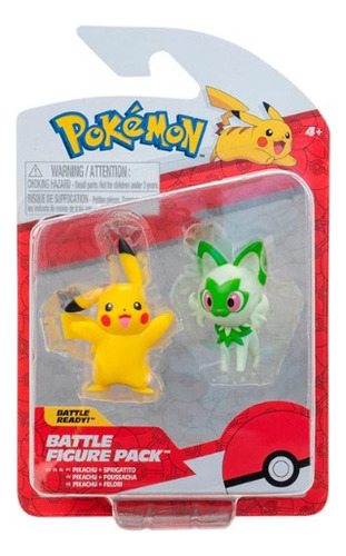 Jazwares Pokemon Pikachu & Sprigatito Battle Figure