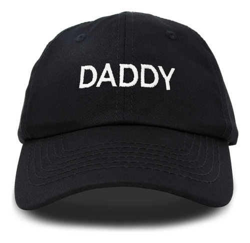 Dalix Daddy Hat Gorra Clásica Algodón Bordada Negro