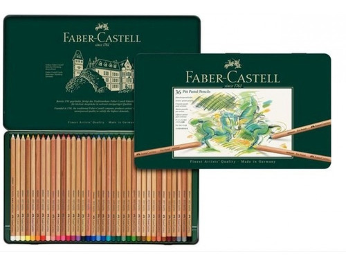 Lápis Faber Castell Pastel Seco Pitt Estojo 36 Cores