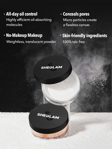 Sheglam Baked Glow Setting Powder Pó Facial Tom Light brown