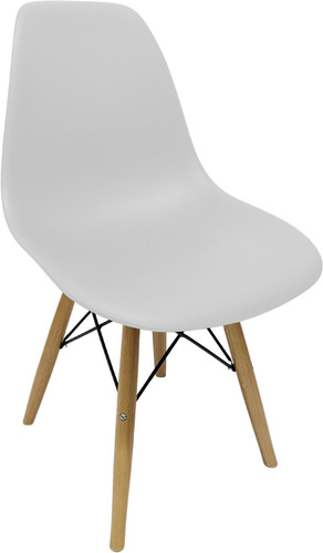 Mesa Jantar Vidro 90cm Redonda 6mm + 1 Cadeira Eiffel Branca