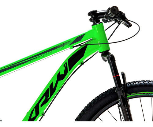 Bicicleta Aro 29 Krw Alumínio 21vel Freio Disco Suspensão S3 Cor Verde/preto