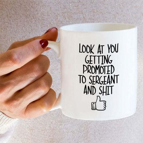 Taza Divertida Sargento De Policía Promocionada Por Sargen