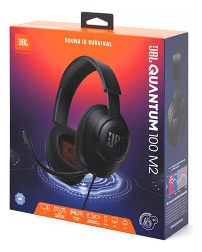 Headset Gamer Jbl Quantum 100m2 Consoles E Pc Driver 40mm Cor Preto