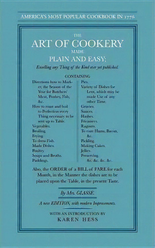 The Art Of Cookery Made Plain And Easy, De Hannah Glasse. Editorial Applewood Books, Tapa Blanda En Inglés