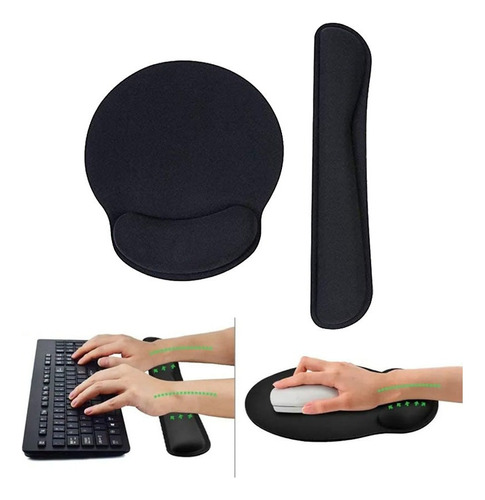 Pad Ergonómica Para Teclado De Mouse, Gel