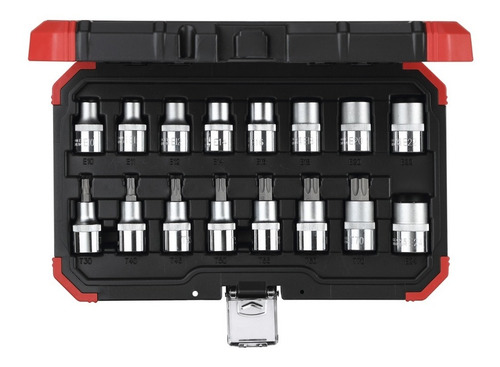 Imagem 2 de 5 de Jogo De Chaves E Soquetes 1/2 Torx Gedore Red R68003016