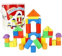 Comprar Bloques Madera Didacticos Balde Niños Motricidad Fina Piki 
