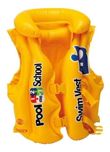 Chaleco Salvavidas Amarillo Intex Para Niños 3 A 6 Años