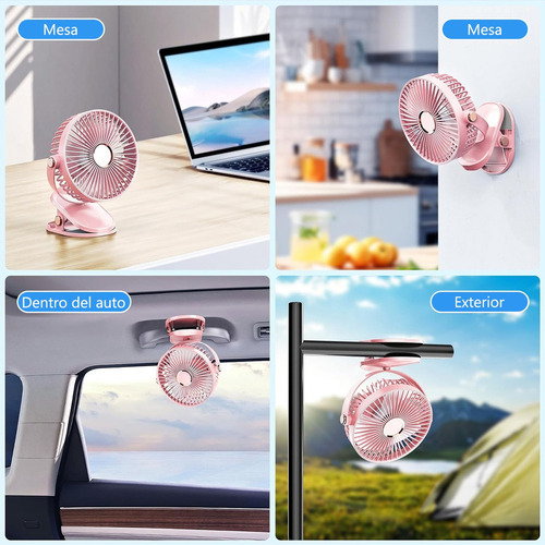 Sa De Ventilador De Escritorio Con Luz 5 Velocidades