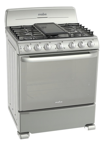 Cocina Mabe DiseñoEM7659BFI color plata mercury con puerta ciega 127V
