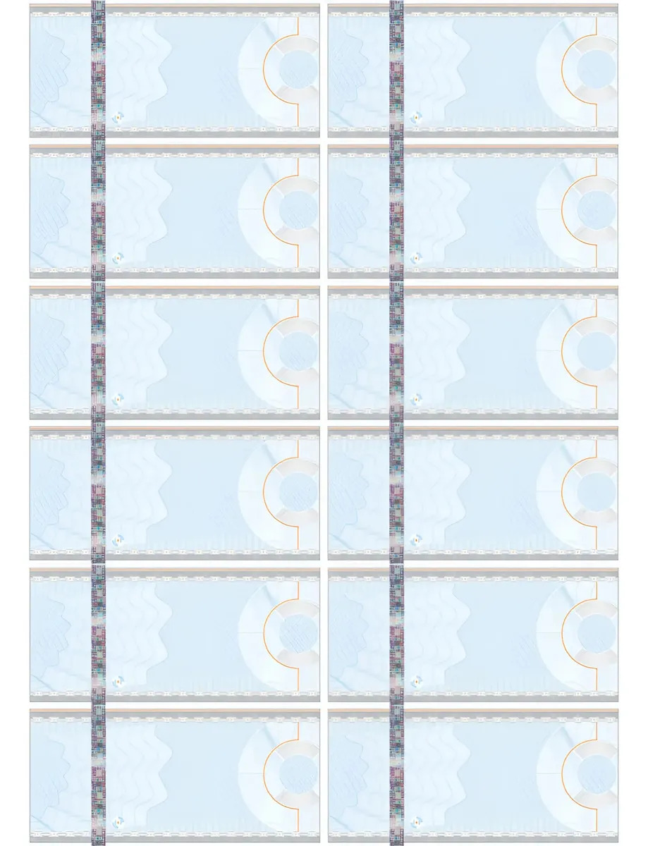 1000 Ingressos Papel Moeda 10x5cm Para Imprimir Cor Azul