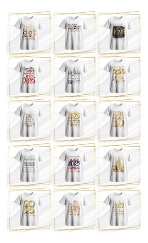 Pacote De Artes Vetores Camisa Blusa E Long Ano Novo 2023