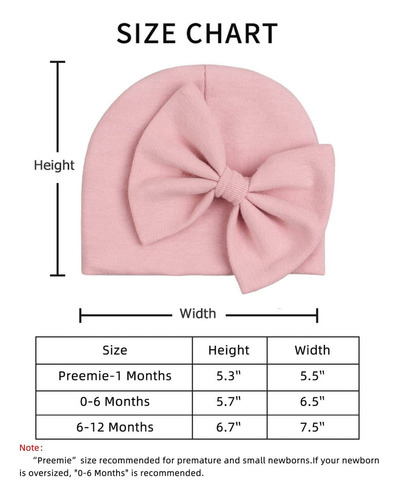 Gorro De Algodón For Bebé Recién Nacido Gorro Con Lazo