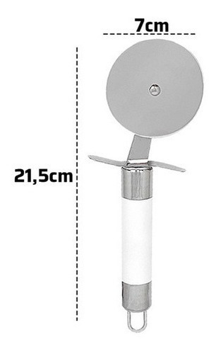 Cortador Para Pizza Profissional Lâmina Aço Inox