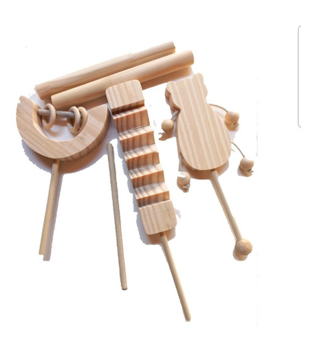 Kit Musical En Madera Instrumentos Juguete Montessori 