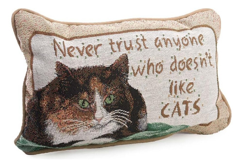 Manual Never Trust Cats 12.5 X 8.5inch Decorative Throw...