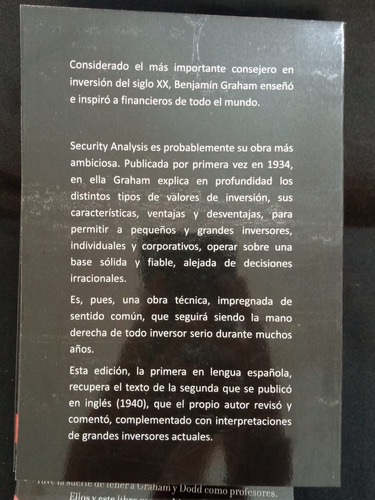 Security Analysis. Benjamín Graham. 3 Tomos En Español