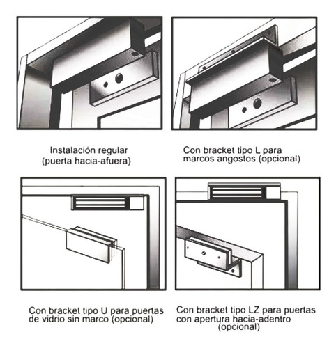 Kit Control Acceso Electroimán 280kg Z L Llaveros Botón Ir Color Negro