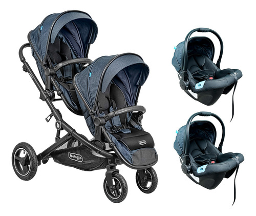 Coche Doble Travel System Dueto Bebeglo Rs-13320