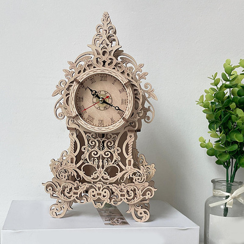 3d Wood Puzzle Clock Diy Craft Mechanical Clock Self