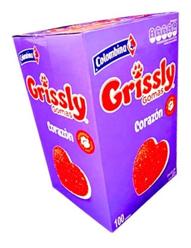 Gomitas Grissly Splash Corazón Caja X 100 Und