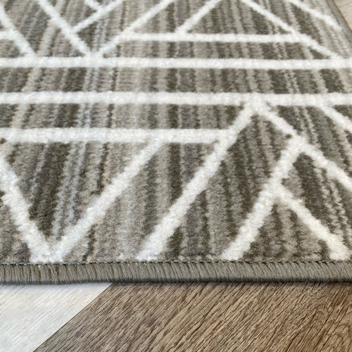 Imagen 3 de 4 de Alfombra Carpeta Moderna 100x150 Tipo Grizzly Living Lineas