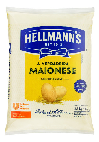 Maionese Hellmann's Pacote 2,8kg
