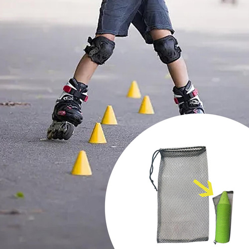 6 Bolsa De Malla Para Almacenamiento De Conos De Patinaje,