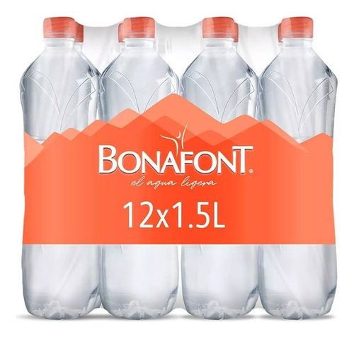 Agua Bonafont Natural Pack De 12 Botellas 1.5 Lt