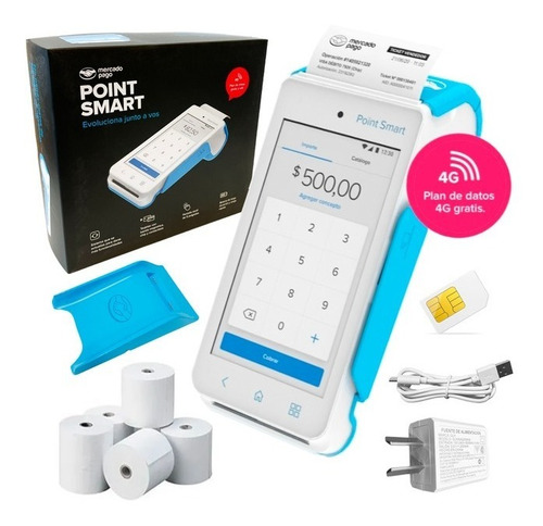 Imagen 2 de 10 de Mercadopago Point Smart - Lector De Tarjetas Tipo Posnet 4g