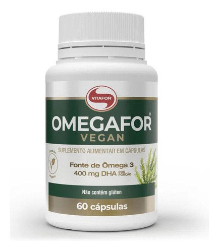 Omegafor Vegan Vitafor 400mg Dha 1g 60 Cpas -