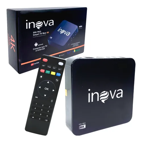 Inova Tv Box 4k Dig-7021 4k 512gb Preto Com 4gb De Memória Menor preço em Inova Tv Box 4k Dig-7021 4k 512gb Preto Com 4gb De Memória