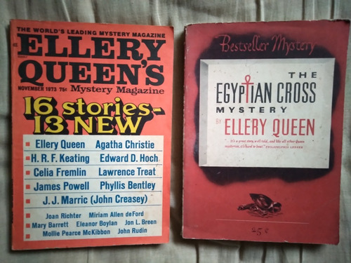 Ellery Queen Mystery Magazine 16 Stories Egyptian Cross C/u