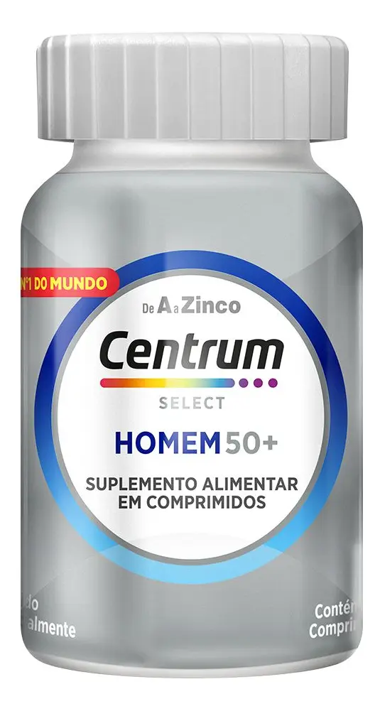 Mineral/Vitamina Centrum Polivitamínicos Select Homem em comprimidos Sem sabor de 60 un