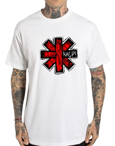 Remera  Red Hot Chili Peppers /gris Melange / Diseño