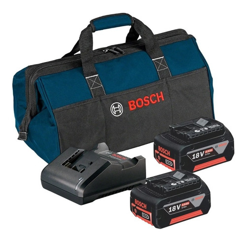 Kit Bosch 2 Gba 18v 4.0ah E Carregador Gal 18v20 Com Bolsa