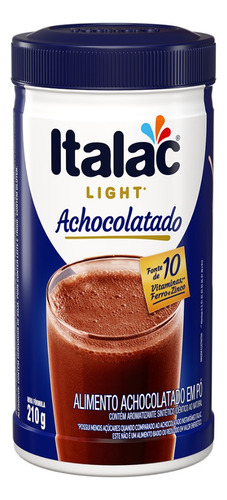 Achocolatado Em Pó Light Italac 210g