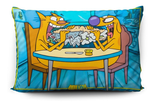 Imagen 2 de 5 de Funda De Almohada Catdog 70x45cm Vudú Love