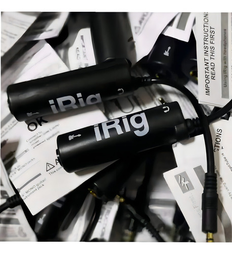 Adaptador de Substituição Tuimiyisou para Interface de Guitarra Irig, Cor Preta, para Interface de Áudio de Telefone, Guitarra, 5 Unidades