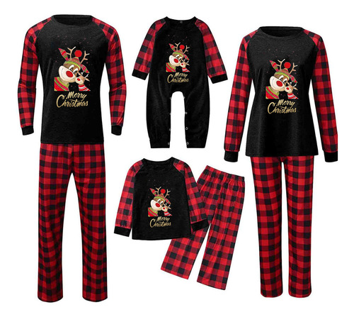 Conjunto De Pijama Navideño Familiar For Papá, Mamá Y Niño