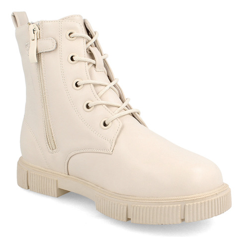 Botin Niña Bubblegummers Ballard Cordones Blanco 34-38