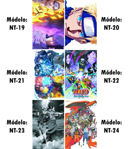 12 Posters De Naruto Tamaño Grande