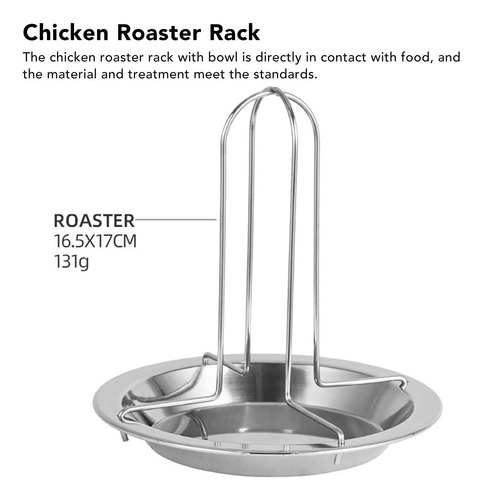 Asador De Pollo De Acero Inoxidable Rack Antiadherente Asado