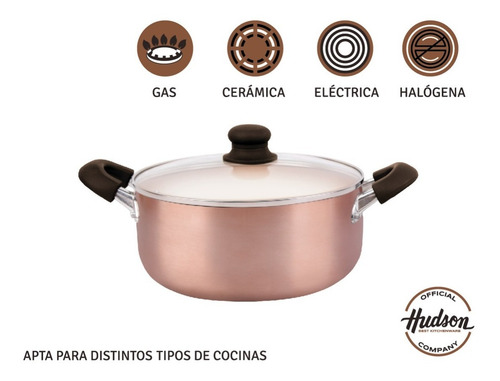 Imagen 6 de 10 de Set De 9 Piezas Cobre Hudson Con Antiadherente Ceramico
