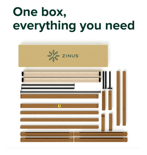 Zinus Leah | Base De Cama Queen De Bambú Con Cabecera